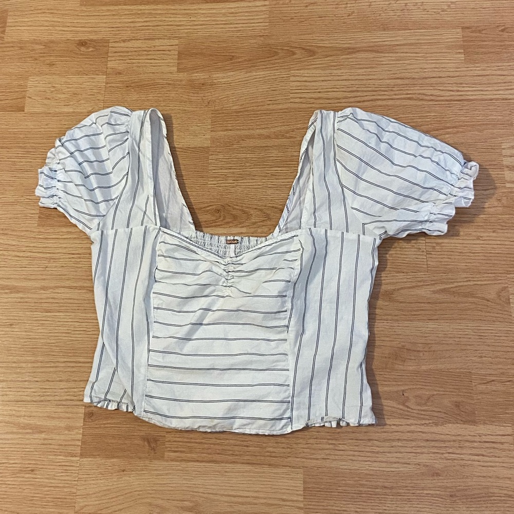 Free People Striped Crop Top - Picture 4 of 9